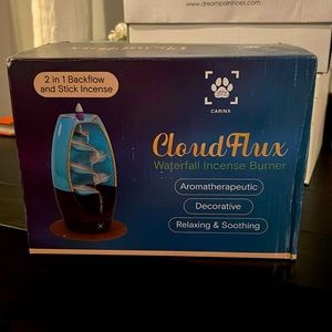 Cloud Flux waterfall incense burner. 7 fragrances included.